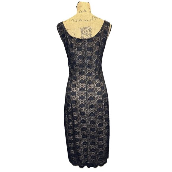 NWT ALEX EVENINGS Black Lace Shift Dress Jacket Set Formal Wedding Cocktail 14 - Picture 4 of 16